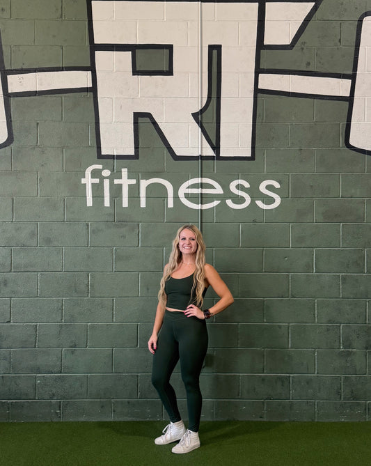 Venice Cloud Crossover Waist Legging - Forest Green