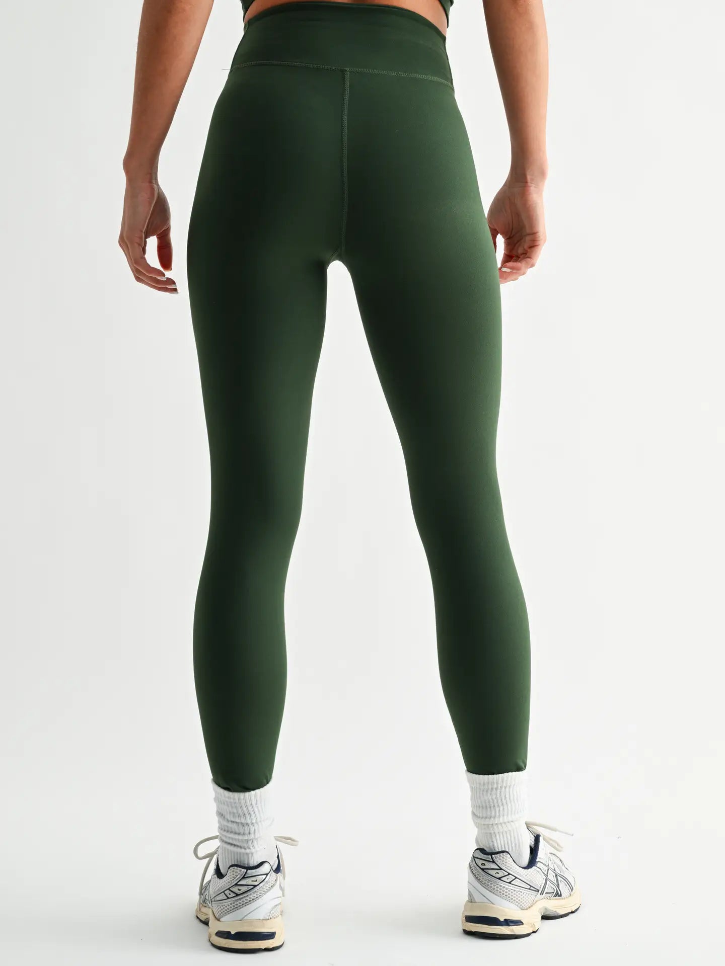 Venice Cloud Crossover Waist Legging - Forest Green