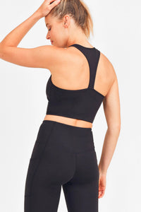Extreme Racer Fitted Cropped Tank - Black