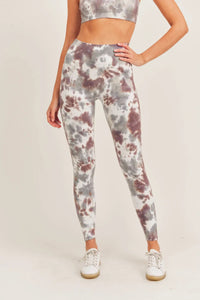 Seamless Ribbed Tie-Dye Leggings