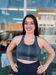 Extreme Racer Fitted Cropped Tank - Snake Print